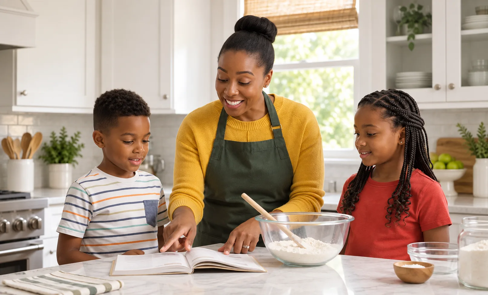 Baking together in the kitchen
